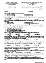 Đề kiểm tra chất lượng học kỳ II môn Vật lý Lớp 11 - Mã đề 104 - Năm học 2018-2019 - Trường THPT Lê Quý Đôn